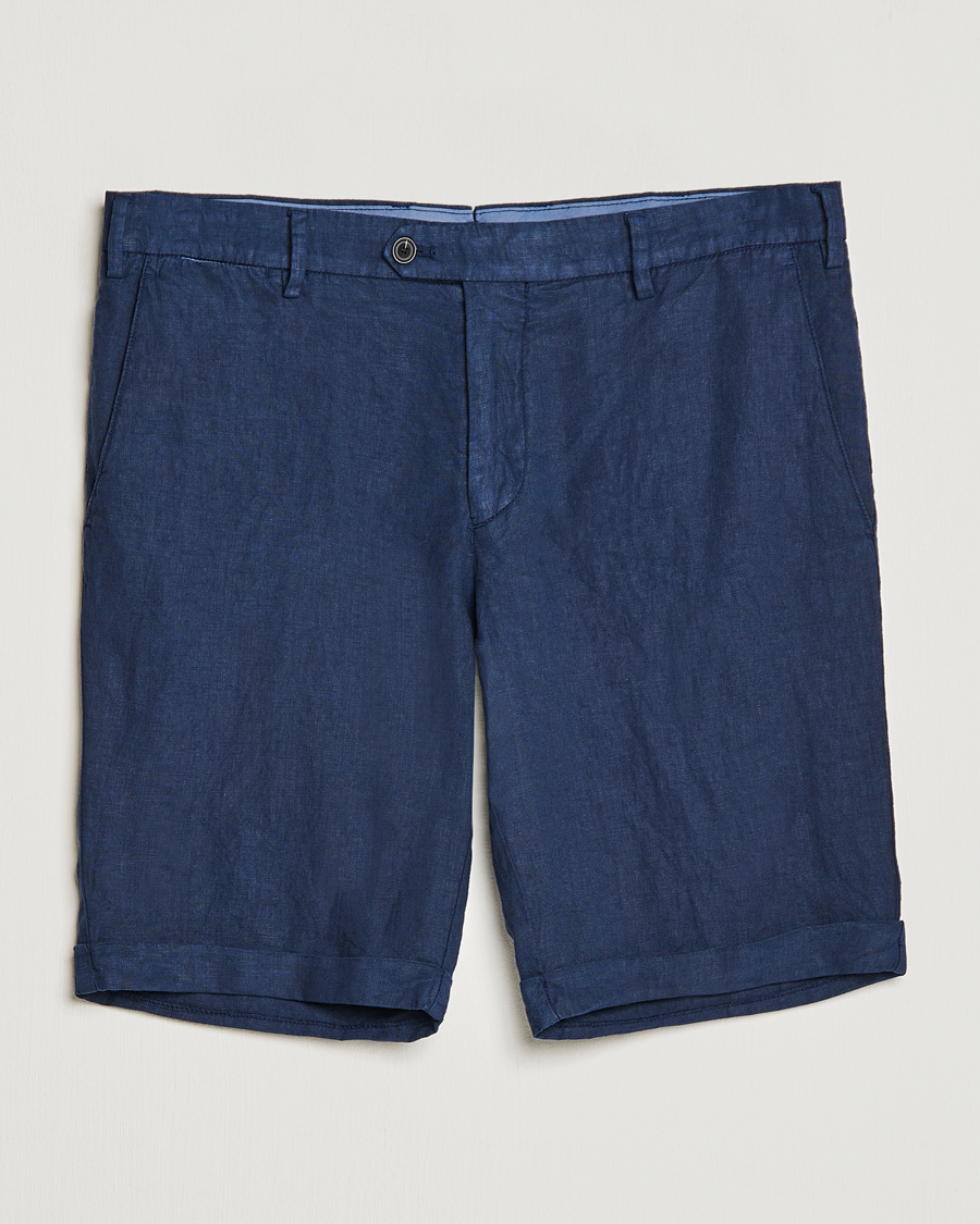 Men | Shorts | Lardini | Linen Shorts Navy