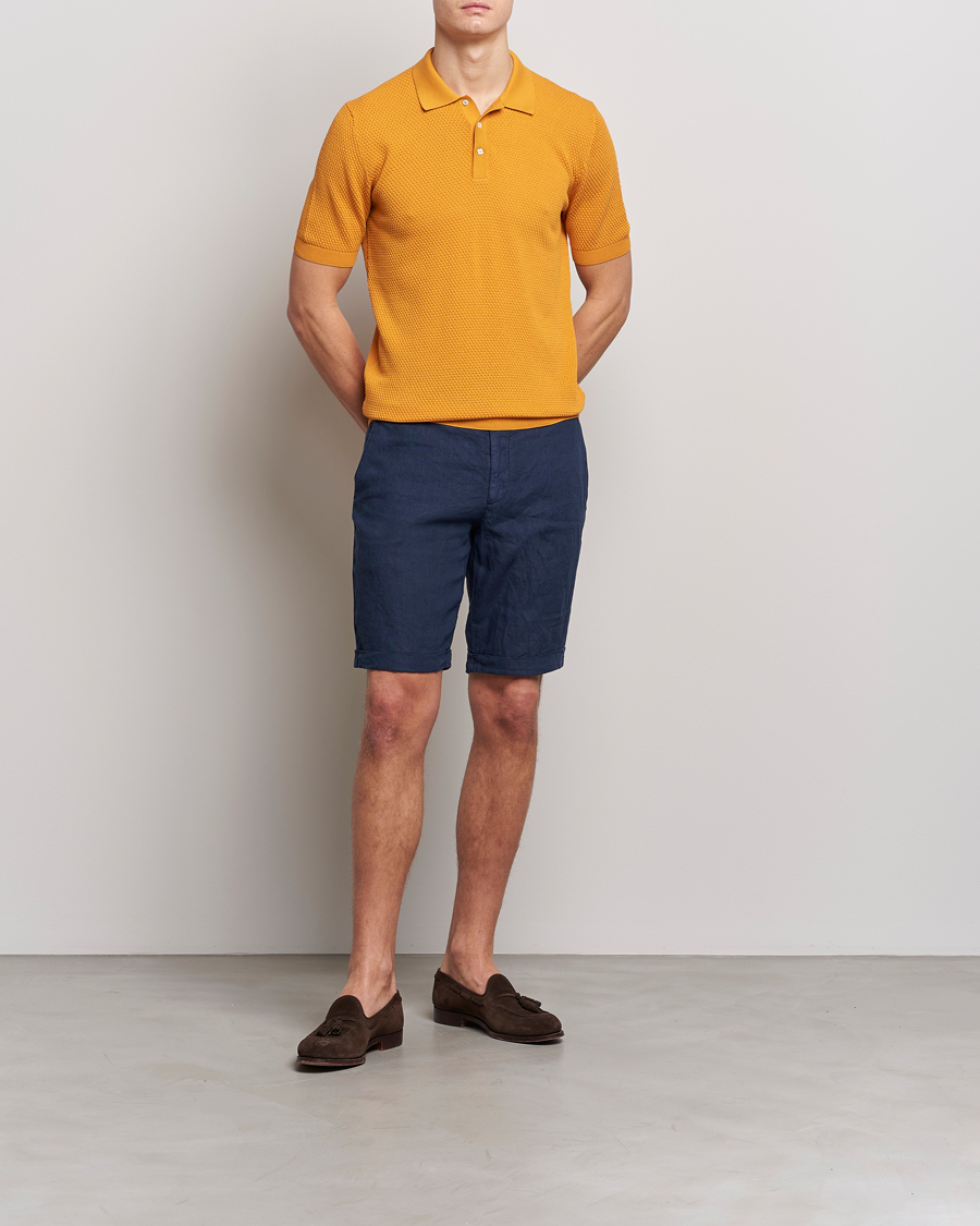 Men | Shorts | Lardini | Linen Shorts Navy