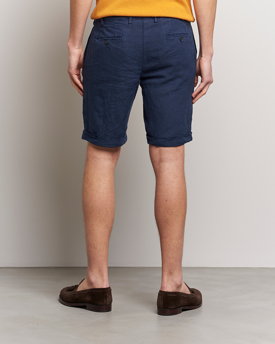 Men | Shorts | Lardini | Linen Shorts Navy