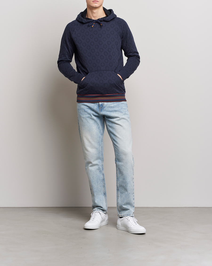 Men | Sweaters & Knitwear | Paul Smith | Jacquard Hoodie Navy