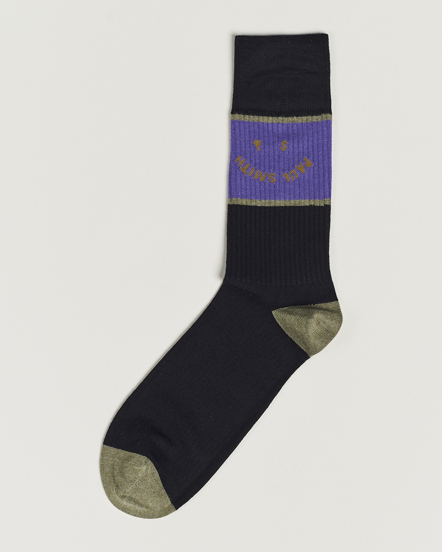 Men | Underwear & Socks | Paul Smith | PS Face Sock Black