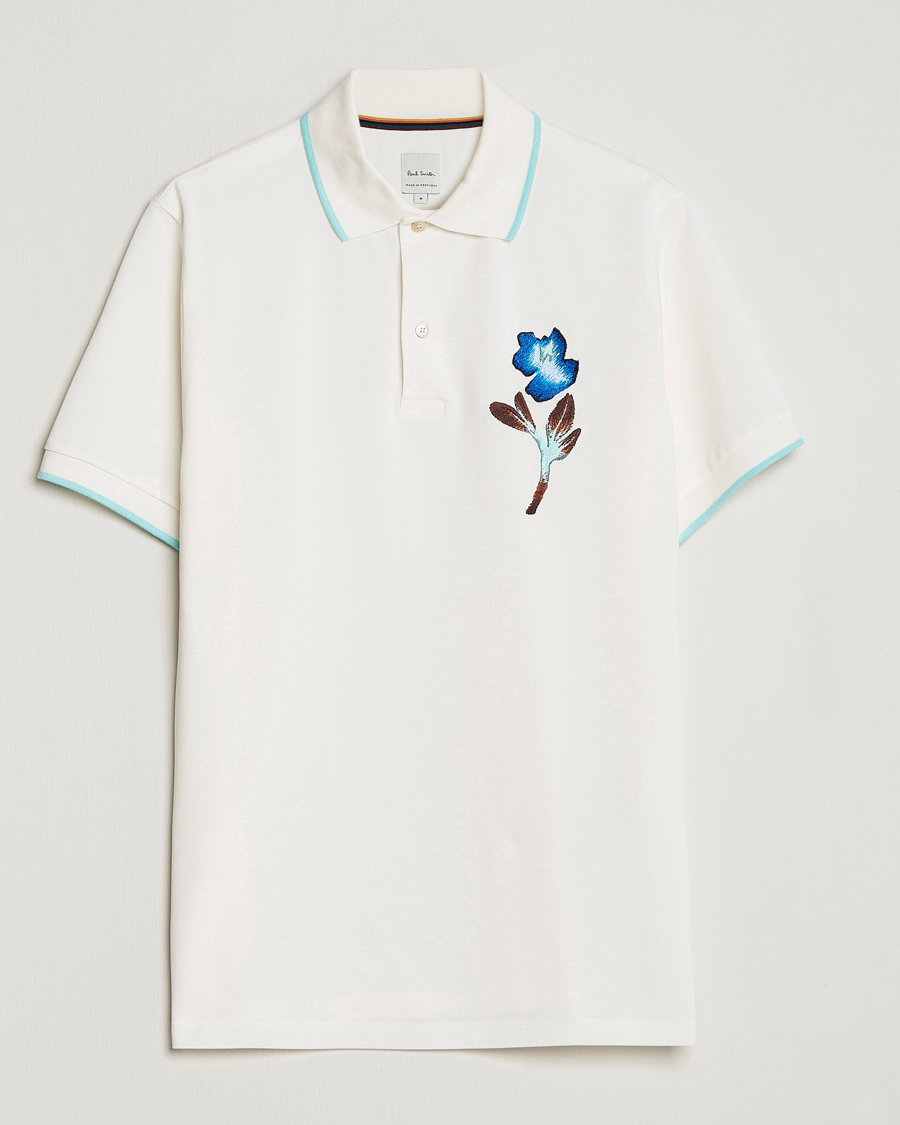 Men | Polo Shirts | Paul Smith | Floral Polo White