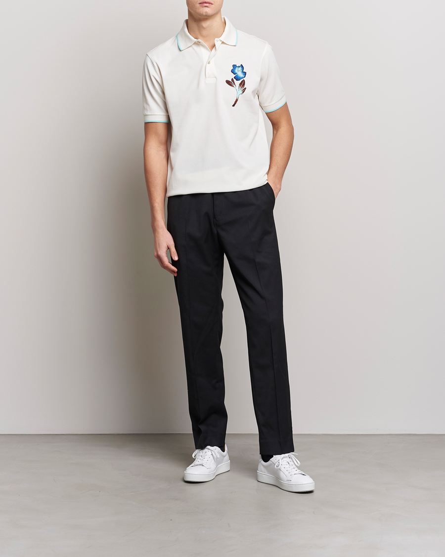 Men | Polo Shirts | Paul Smith | Floral Polo White