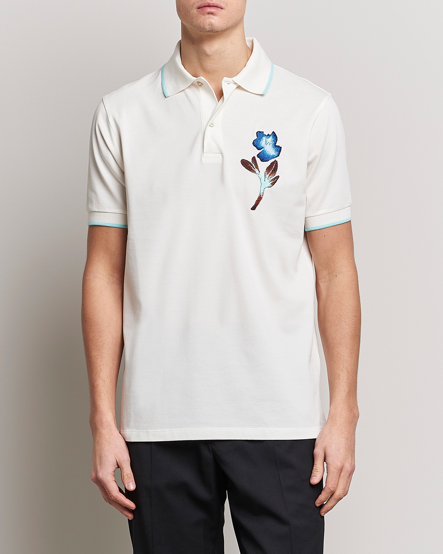 Men | Polo Shirts | Paul Smith | Floral Polo White