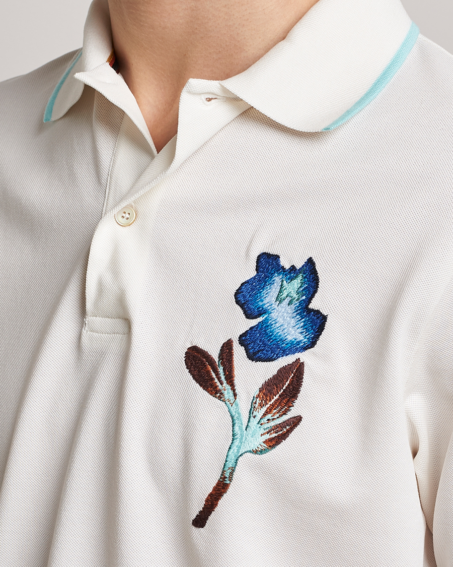 Men | Polo Shirts | Paul Smith | Floral Polo White