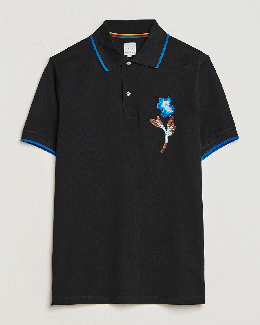 Men | Polo Shirts | Paul Smith | Floral Polo Black