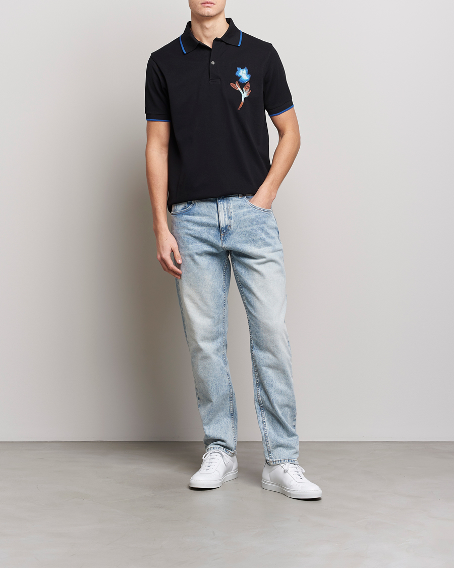 Men | Polo Shirts | Paul Smith | Floral Polo Black