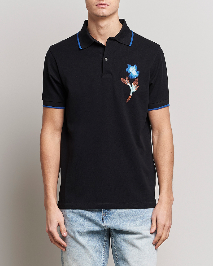 Men | Polo Shirts | Paul Smith | Floral Polo Black
