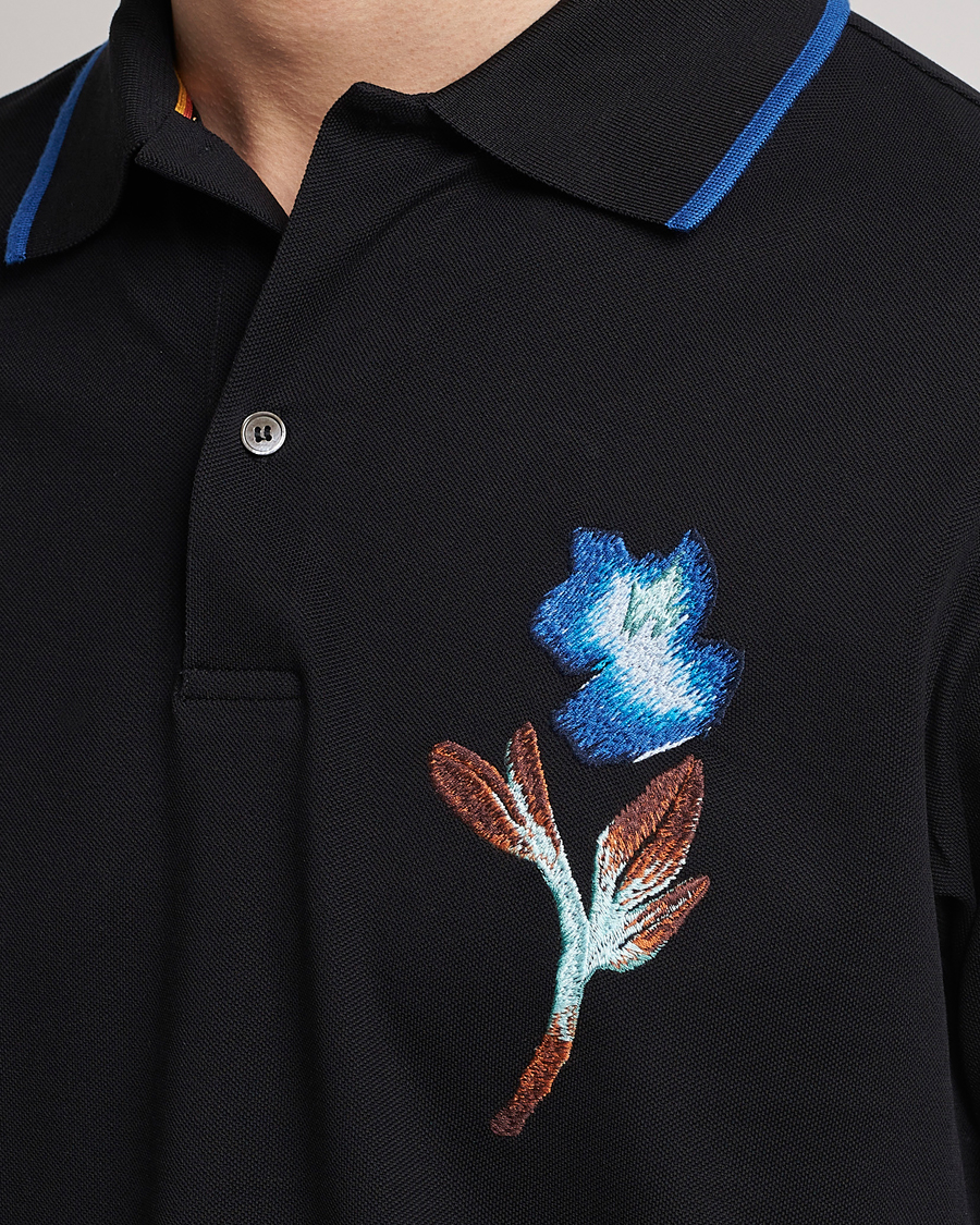 Men | Polo Shirts | Paul Smith | Floral Polo Black