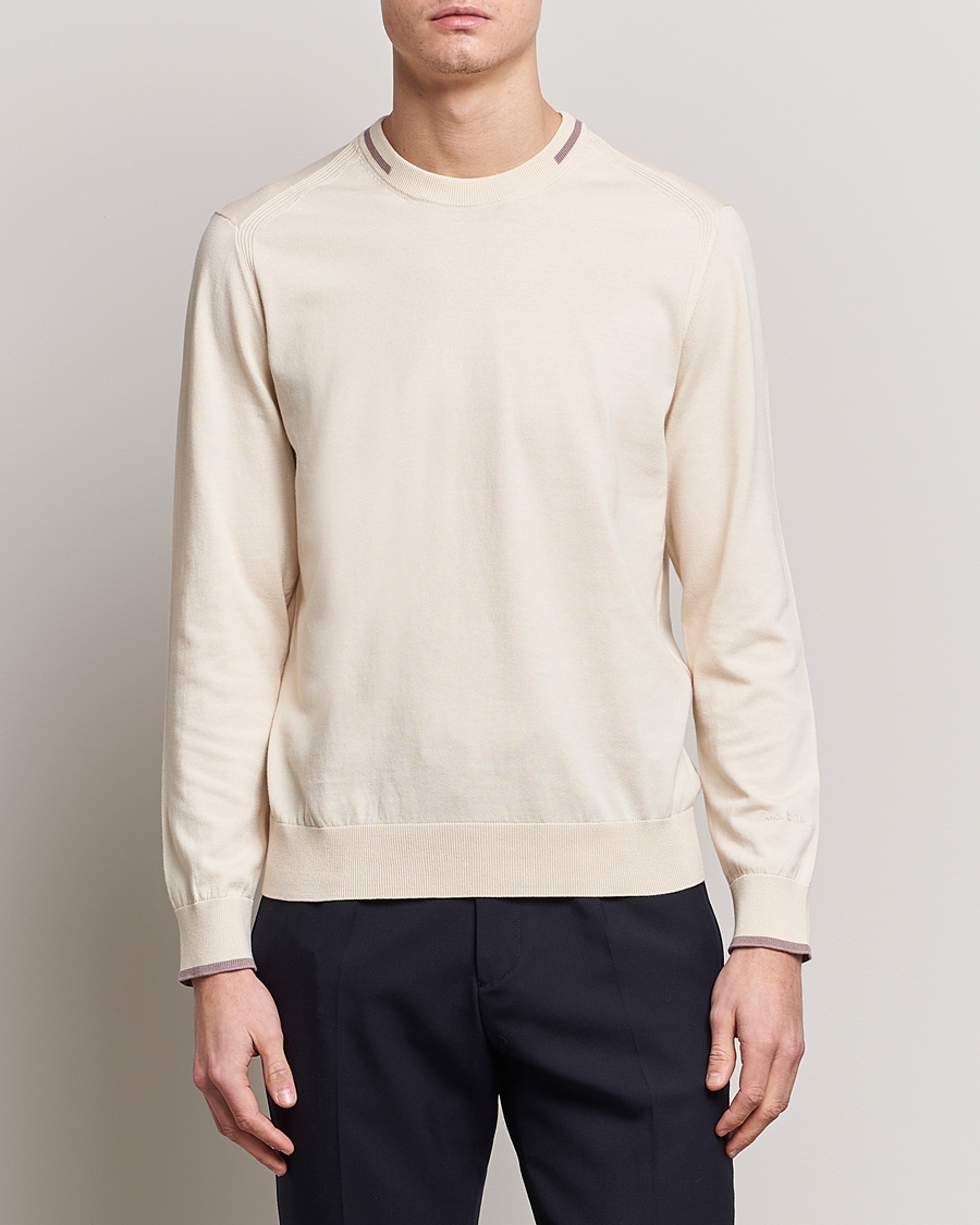 Men | Knitted Jumpers | Paul Smith | Organic Cotton Knitted Sweater Off White