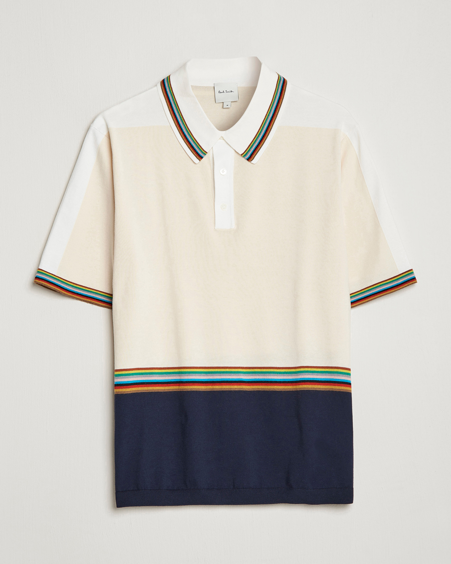 Men | Sweaters & Knitwear | Paul Smith | Organic cotton Knitted Polo White