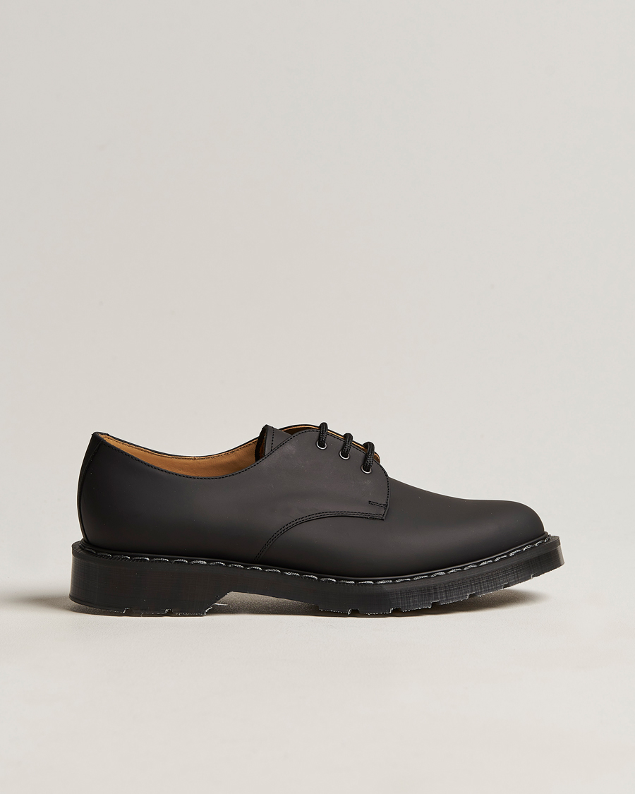 Solovair 3 Eye Gibson Shoe Black Greasy at CareOfCarl.com