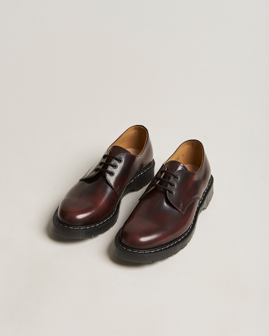 Men | Derby Shoes | Solovair | 3 Eye Gibson Shoe Burgundy Shine