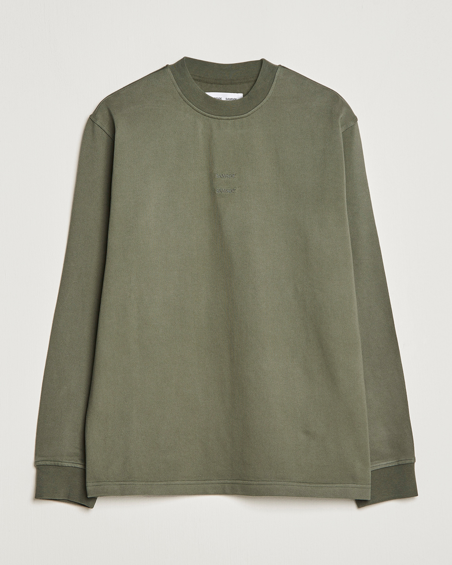 Men | T-Shirts | Samsøe Samsøe | Samsøe & Samsøe Samer Long Sleeve T-Shirt Beetle