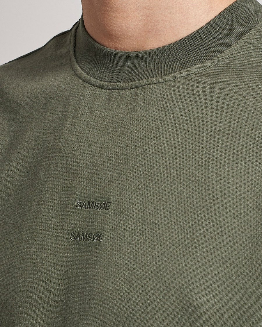 Men | T-Shirts | Samsøe Samsøe | Samsøe & Samsøe Samer Long Sleeve T-Shirt Beetle