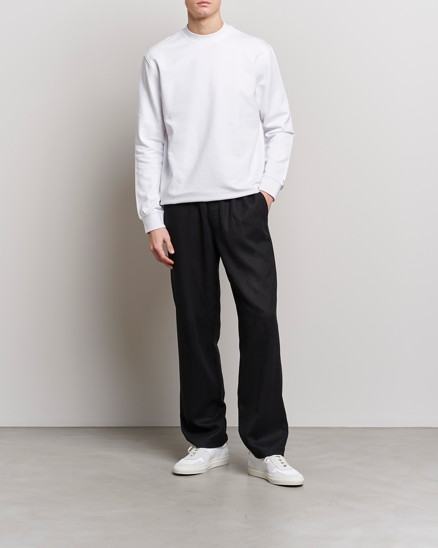 Men | T-Shirts | Samsøe Samsøe | Samsøe & Samsøe Samer Long Sleeve T-Shirt White