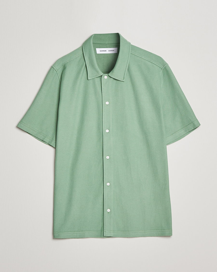 Men | Shirts | Samsøe Samsøe | Samsøe & Samsøe Kvistbro Organic Cotton Shirt Basil