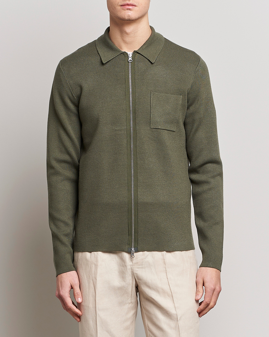 Men | Sweaters & Knitwear | Samsøe Samsøe | Samsøe & Samsøe Guna Full Zip Beetle