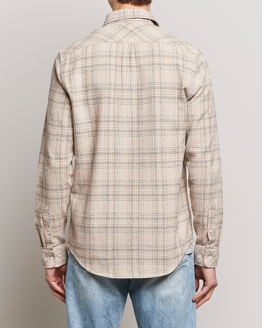 Men | Shirts | Samsøe Samsøe | Samsøe & Samsøe Liam Organic Cotton Overshirt Oatmeal Check