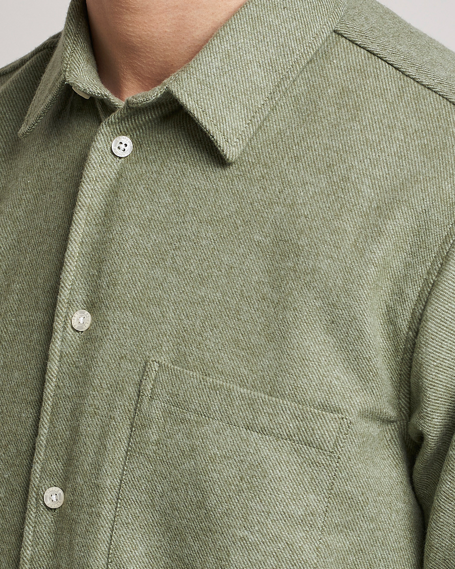 Men | Shirts | Samsøe Samsøe | Samsøe & Samsøe Liam Organic Cotton Shirt Basil Melange