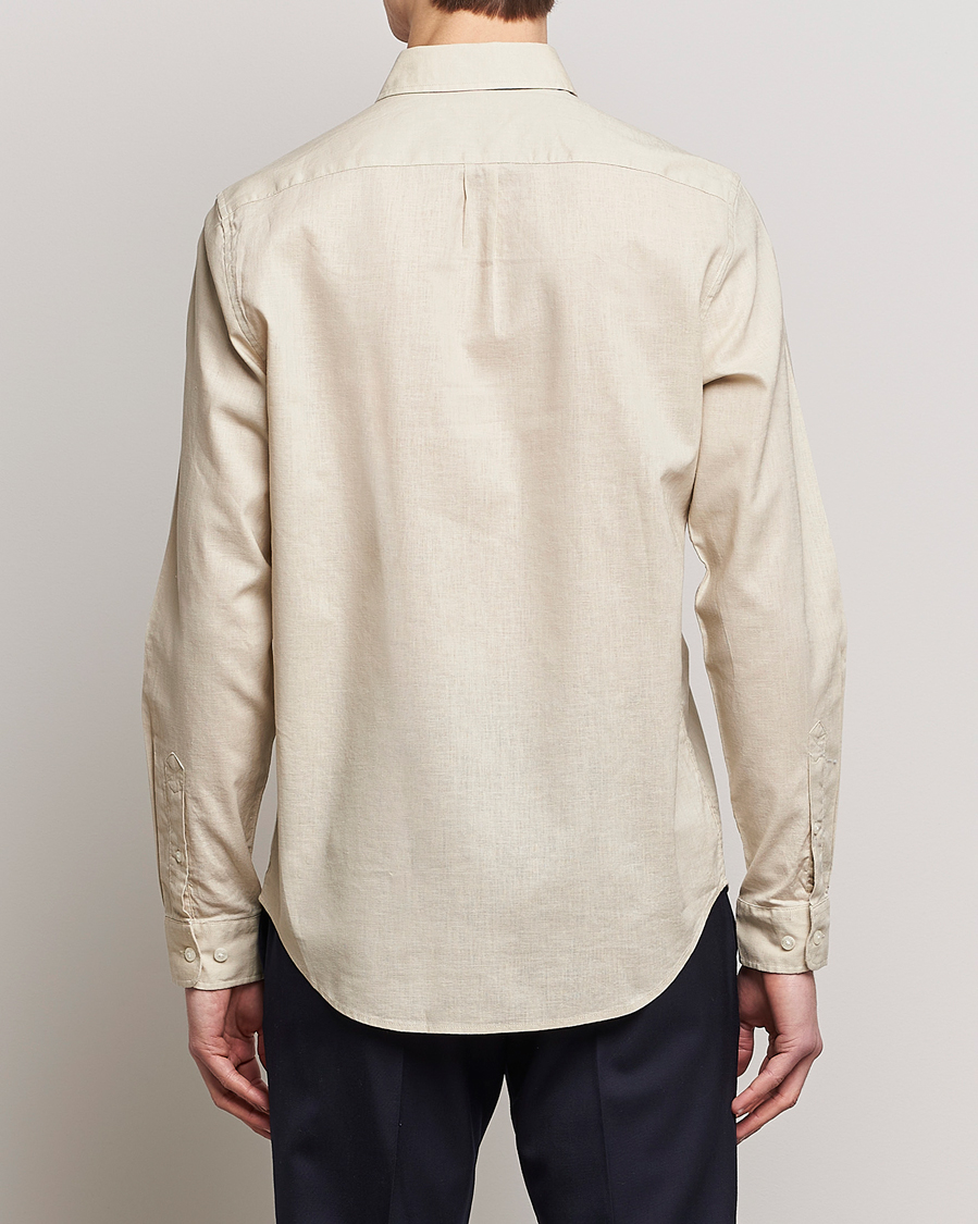 Men | Shirts | Samsøe Samsøe | Samsøe & Samsøe Liam Linen Cotton Shirt Oatmeal