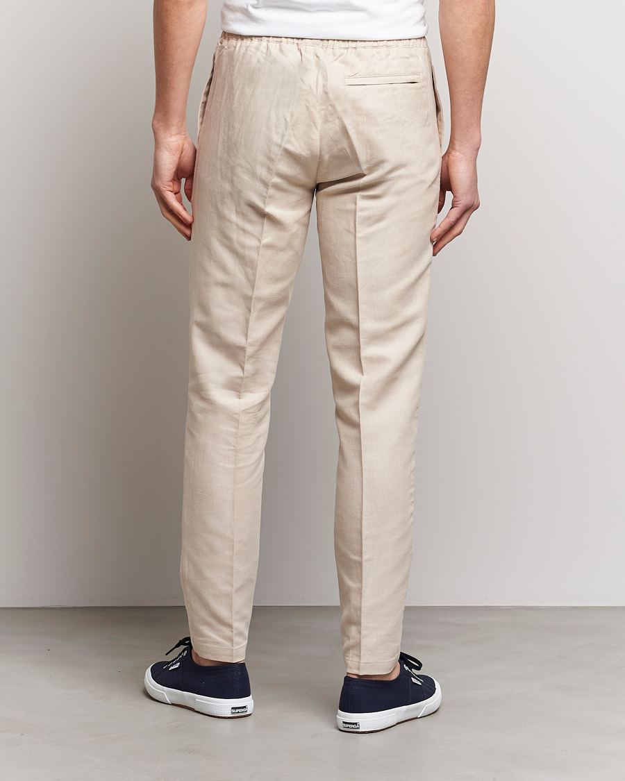 Men | Trousers | Samsøe Samsøe | Samsøe & Samsøe Smithy Linen Cotton Trousers Oatmeal
