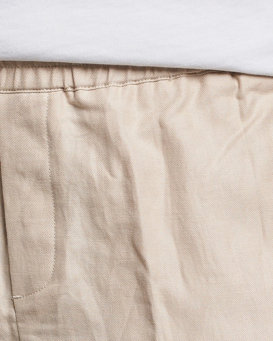 Men | Trousers | Samsøe Samsøe | Samsøe & Samsøe Smithy Linen Cotton Trousers Oatmeal