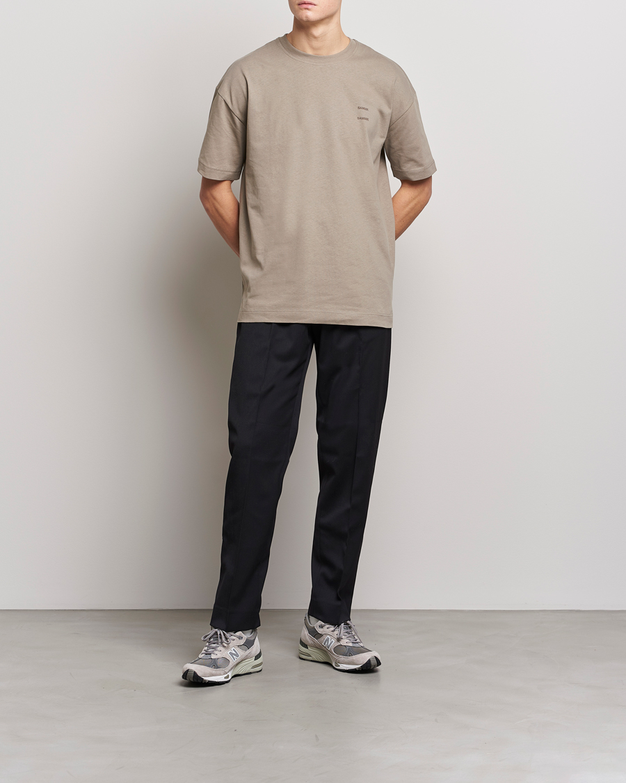Men | T-Shirts | Samsøe Samsøe | Samsøe & Samsøe Joel Organic Cotton T-Shirt Brindle