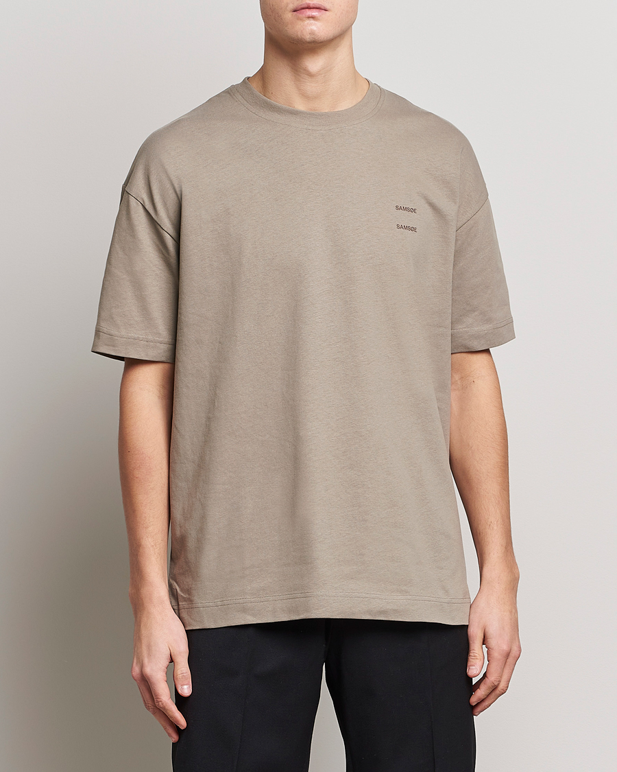 Men | T-Shirts | Samsøe Samsøe | Samsøe & Samsøe Joel Organic Cotton T-Shirt Brindle