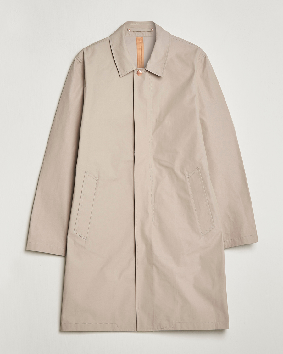 Men | Coats & Jackets | Private White V.C. | Unlined Cotton Ventile Mac Coat 3.0 Plaza Taupe