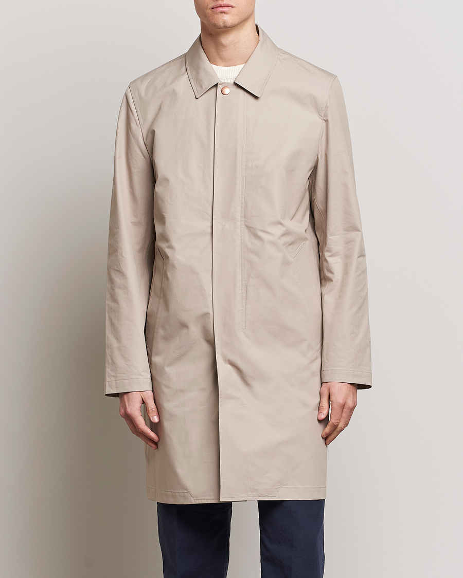 Men | Spring Jackets | Private White V.C. | Unlined Cotton Ventile Mac Coat 3.0 Plaza Taupe