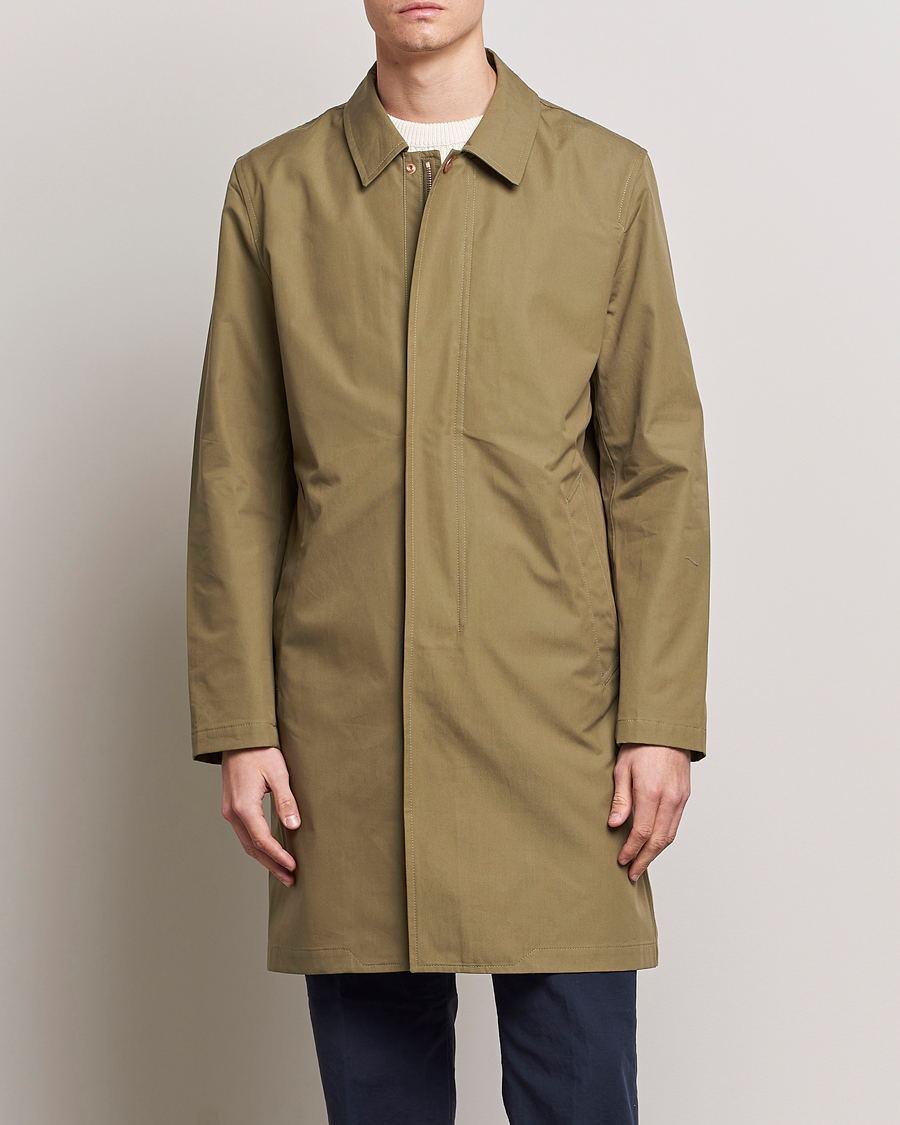 Men | Spring Jackets | Private White V.C. | Unlined Cotton Ventile Mac Coat 3.0 Sage