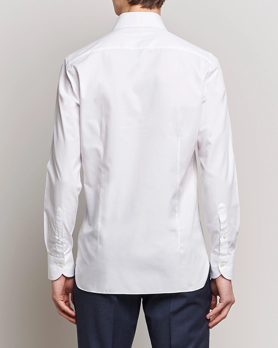 Men | Shirts | 100Hands | Gold Line Cotton Twill Cut Away Shirt White