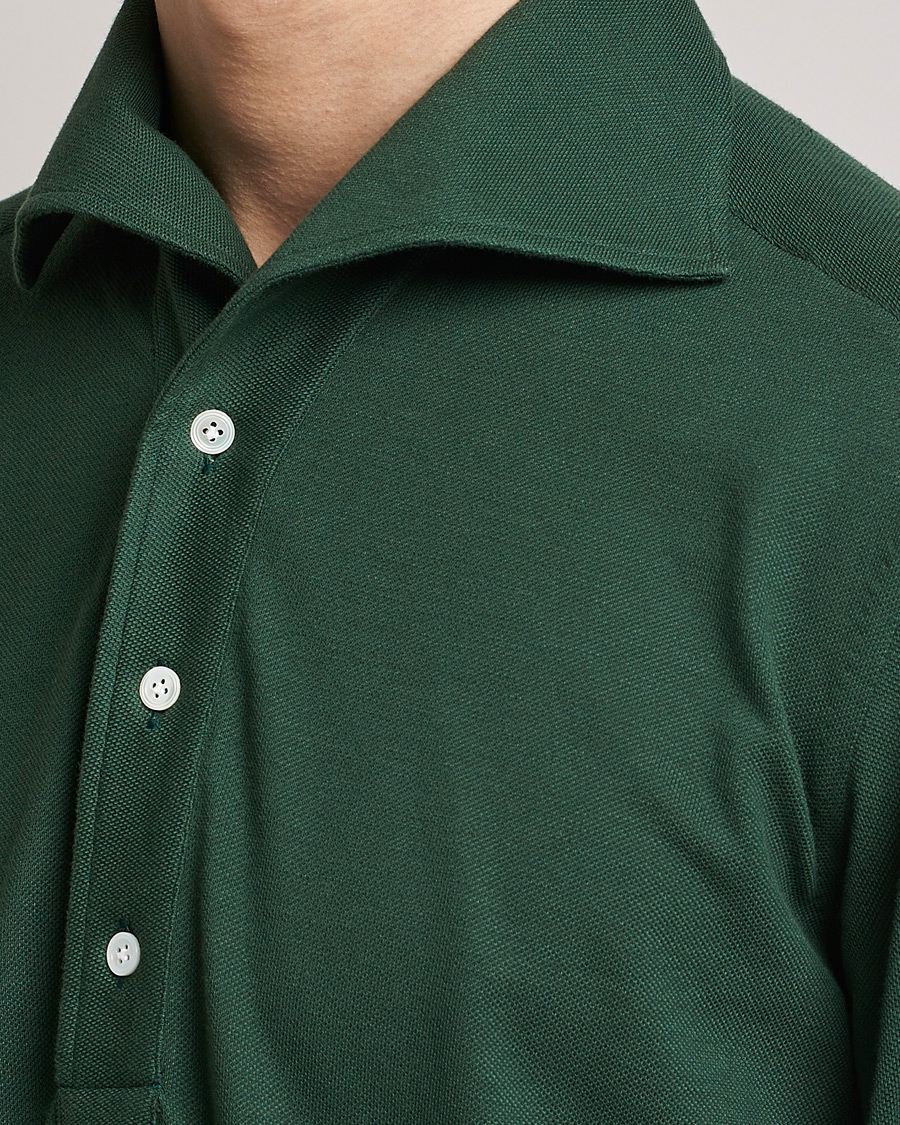 Men | Shirts | 100Hands | Signature One Piece Jersey Polo Emerald Green