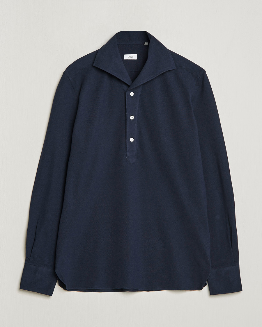 Men | Shirts | 100Hands | Signature One Piece Jersey Polo Navy