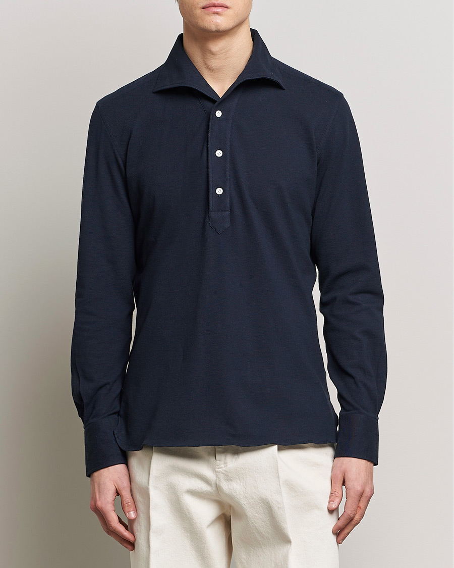 Men | Casual Shirts | 100Hands | Signature One Piece Jersey Polo Navy
