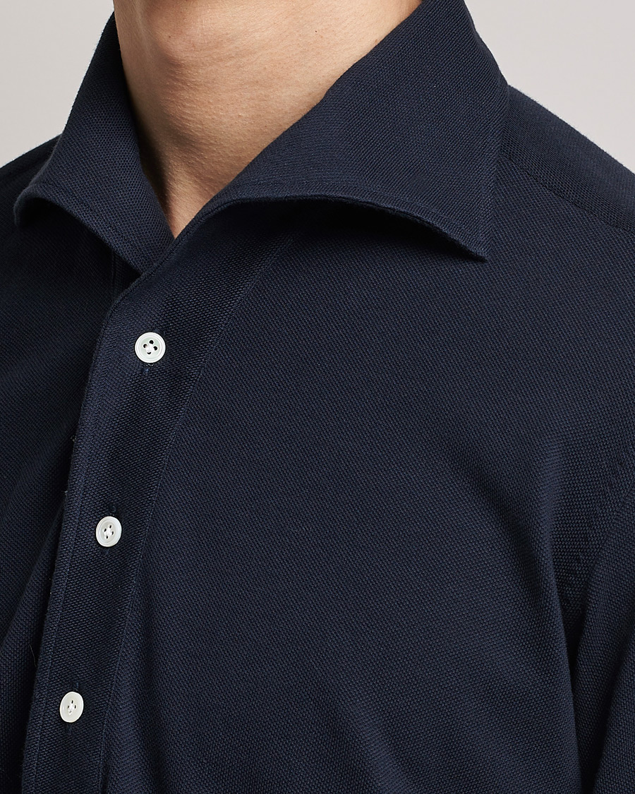 Men | Shirts | 100Hands | Signature One Piece Jersey Polo Navy