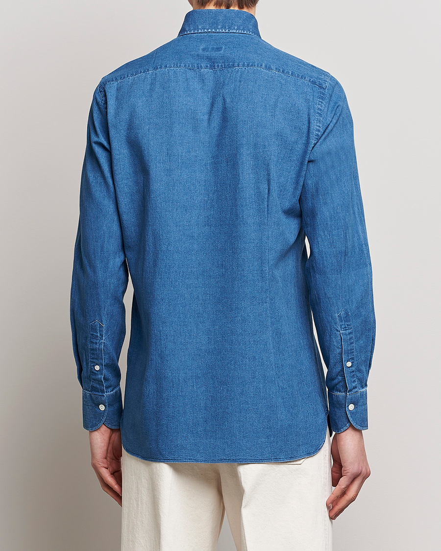 Men | Shirts | 100Hands | Japanese Denim Bata Wash Shirt Blue
