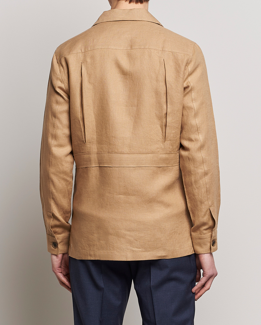 Men | Coats & Jackets | 100Hands | Linen Travellers Jacket Beige