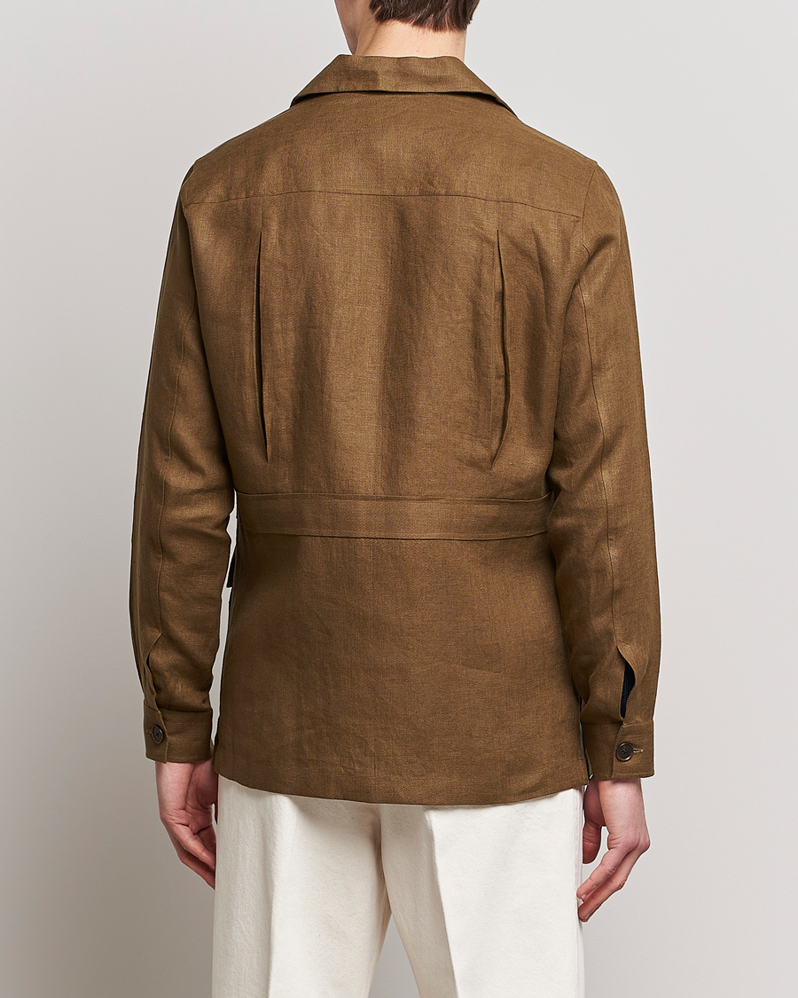 Men | Coats & Jackets | 100Hands | Linen Travellers Jacket Green