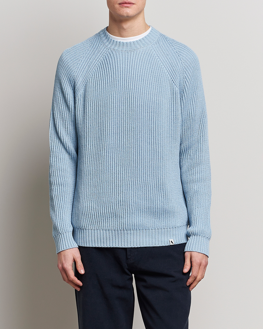 Men | Sweaters & Knitwear | Peregrine | Harry Organic Cotton Sweater Seafoam