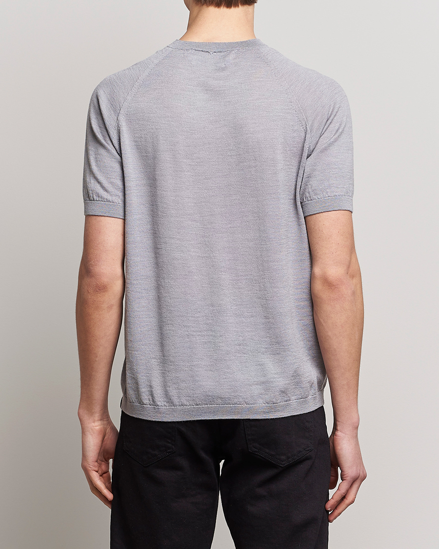 Men | T-Shirts | Peregrine | Knitted Wool T-Shirt Light Grey