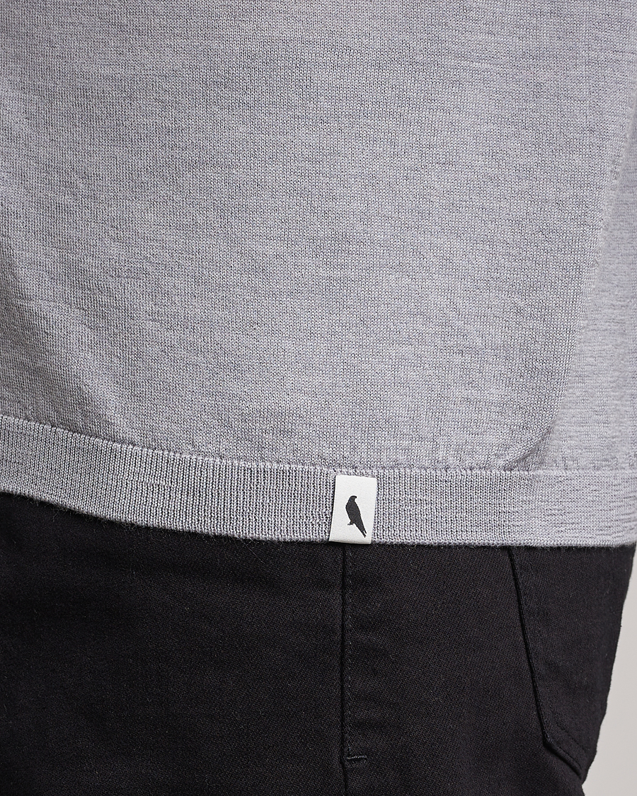 Men | T-Shirts | Peregrine | Knitted Wool T-Shirt Light Grey