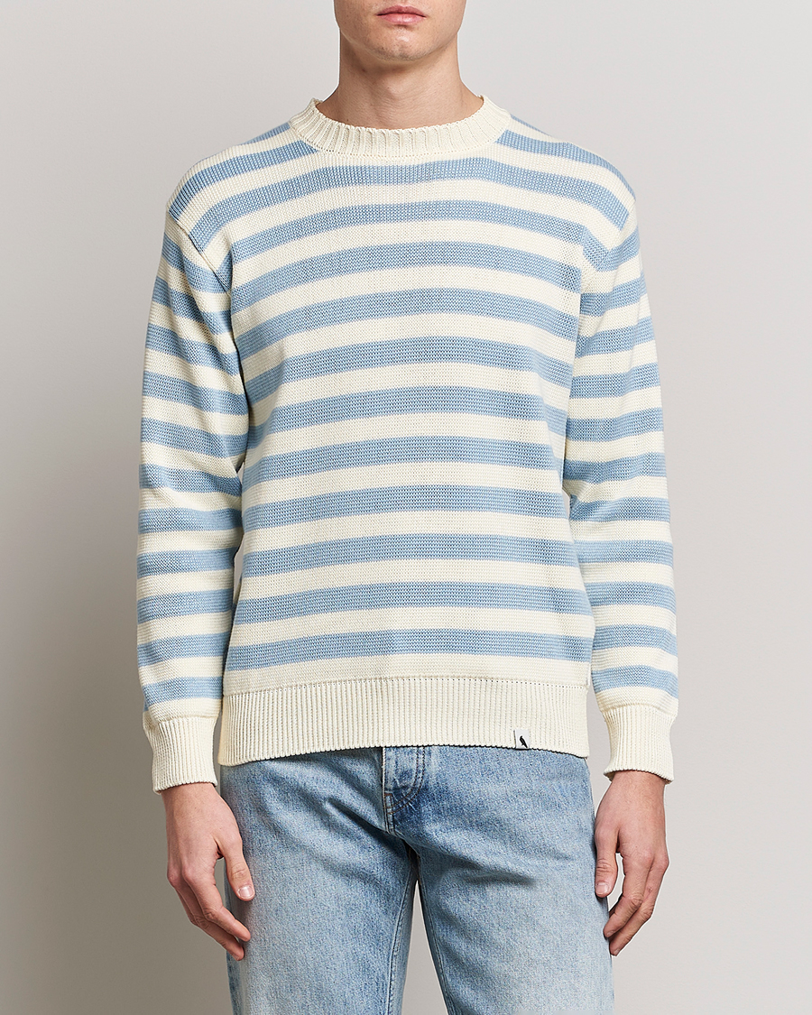 Men | Knitted Jumpers | Peregrine | Richmond Organic Cotton Sweater Seafoam