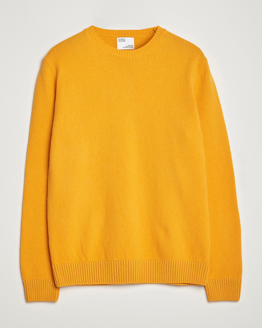 Men | Sweaters & Knitwear | Colorful Standard | Classic Merino Wool Crew Neck Burned Yellow