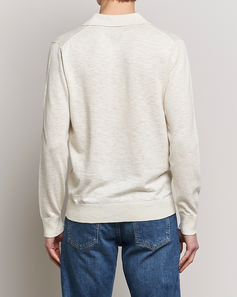 Men | Sweaters & Knitwear | GANT | Cotton/Linen Knitted Polo Putty