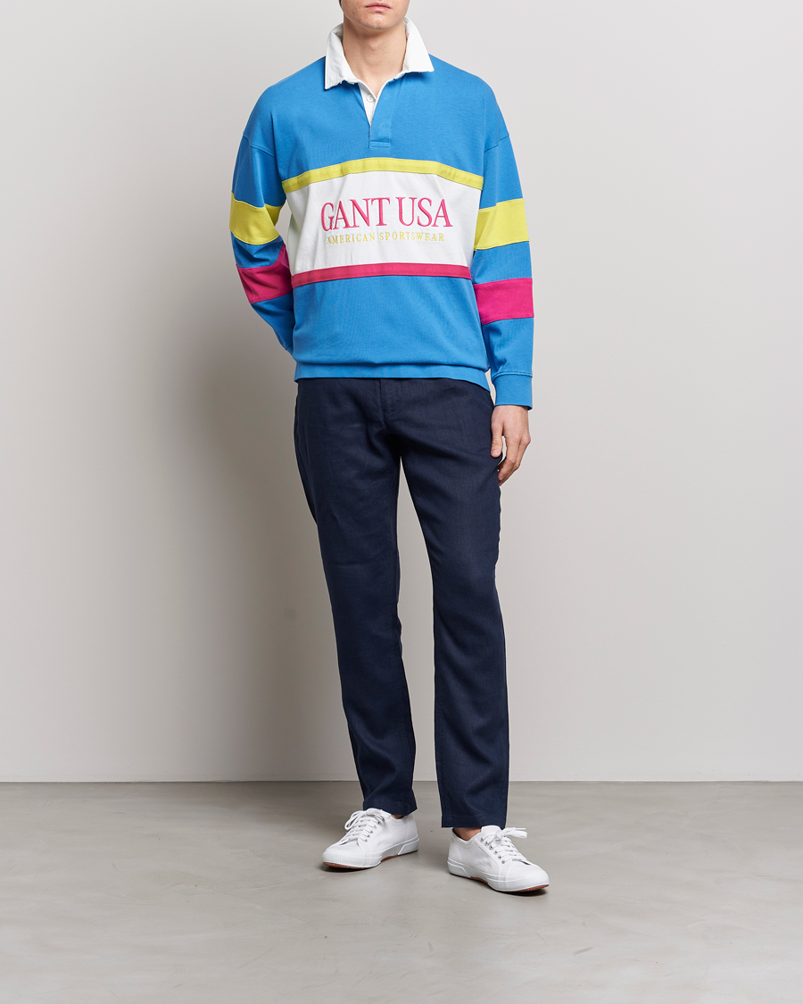 Men | Sweaters & Knitwear | GANT | Archive Heavy Rugger Day Blue