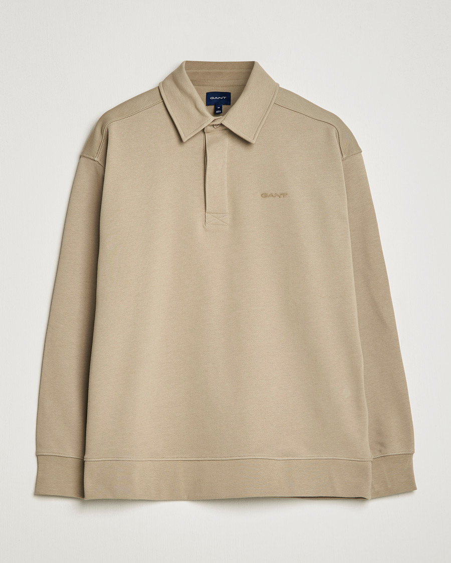 Men | Sweaters & Knitwear | GANT | Icon Heavy Rugger Taupe Beige