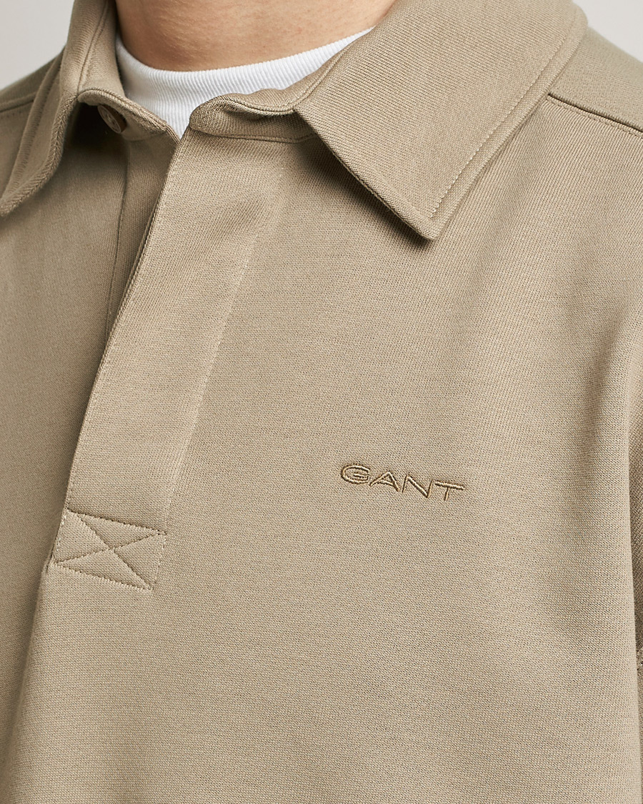 Men | Sweaters & Knitwear | GANT | Icon Heavy Rugger Taupe Beige