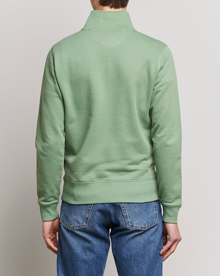 Men | Sweaters & Knitwear | GANT | Original Shield Logo Half-Zip Kalamata Green